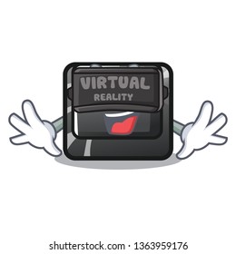 Virtual reality f8 button installed on computer mascot