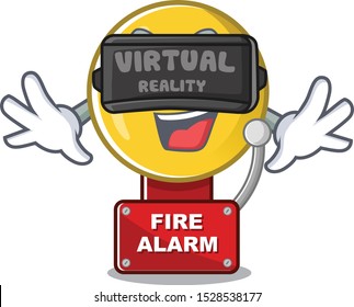 Virtual reality fire alarm with the character shape