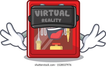 Virtual reality fire hose cabinet with cartoon shape