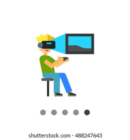 Virtual reality flat icon