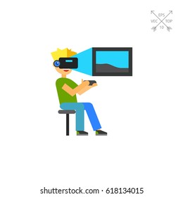 Virtual reality flat icon