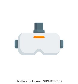 Virtual Reality flat icon. VR headset and simulation symbol.
