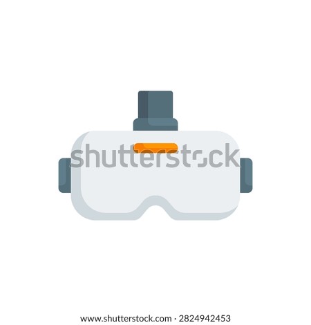 Virtual Reality flat icon. VR headset and simulation symbol.