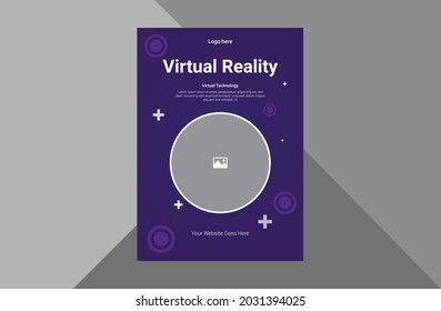 plantilla de diseño de volante de realidad virtual. diseño de panfleto de la realidad virtual de alta tecnología.
plantilla de volante de realidad virtual de alta tecnología de tecnología. plantilla a4, diseño de folletos, portada, volante, afiche, listo para imprimir