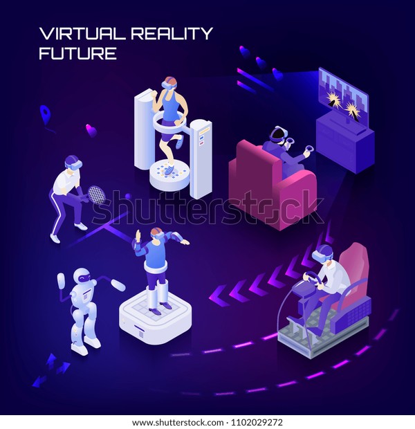 Virtual Reality Future Capabilities Sport Trainings Stock Vector (Royalty Free) 1102029272