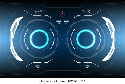 Virtual Reality Futuristic Sci-Fi HUD Screen