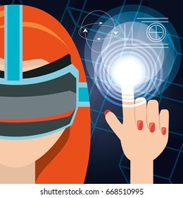 virtual reality game with futuristic technology innovation