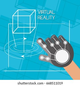 virtual reality game with futuristic technology innovation
