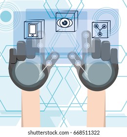 virtual reality game with futuristic technology innovation