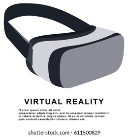 Virtual reality, virtual game, linear, isolated on white background, sticker