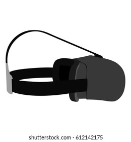 Virtual reality, virtual game, linear, separate on a white background