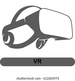 Virtual reality, virtual game, linear, separate on a white background