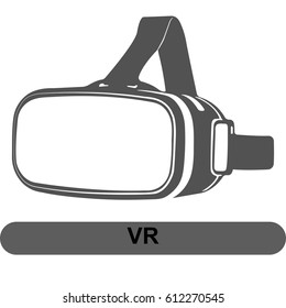 Virtual reality, virtual game, linear, separate on a white background