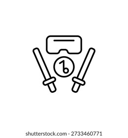 Virtual Reality Game Swords and Score Icon