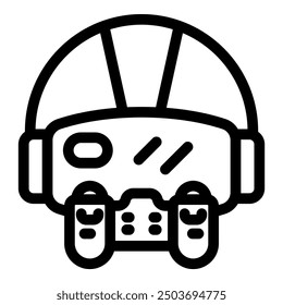 Virtual reality gaming headset paired with controllers for an immersive gaming experience