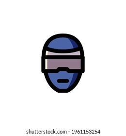 Virtual Reality Gaming Outline Icon Vector Illustration

