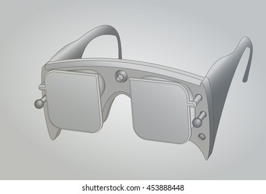 virtual reality glasses with a camera
