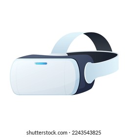 Virtual reality glasses cyberspace game playing immersion device isometric vector illustration. Futuristic 3d VR goggles artificial intelligence multimedia entertainment innovation optical vision