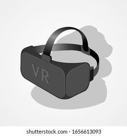 Virtual reality glasses display simple flat style vector illustration