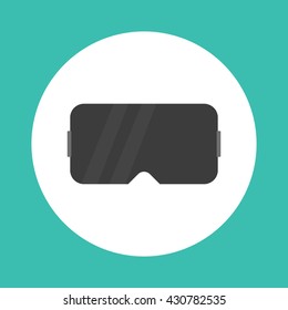 Virtual reality glasses flat design icons set. VR technology.