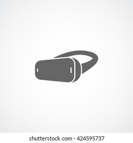 Virtual Reality Glasses Flat Icon On White Background