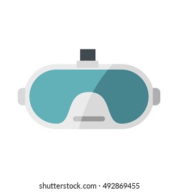 Virtual reality glasses in flat style. Vector illustration