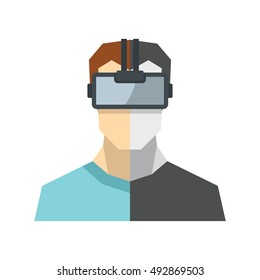 Virtual reality glasses in flat style. Vector illustration