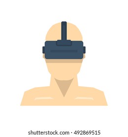Virtual reality glasses in flat style. Vector illustration