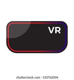 Virtual reality glasses. Flat vector symbol, logo, icon, mark design illustration on white background.