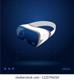 Virtual reality glasses with futuristic background II