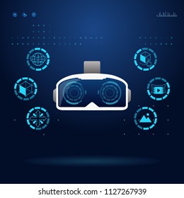 Virtual reality glasses with futuristic background III