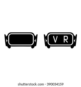 Virtual reality glasses, goggles, headset. Virtual reality icon Vector Illustration