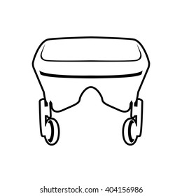 Virtual reality glasses, goggles, headset Vector Illustration. Virtual reality icon