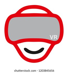 Virtual reality glasses headset vector icon