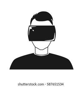 Virtual reality glasses headset  vector icon