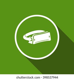 virtual reality glasses icon. 3D stereo oculus goggles vector illustration