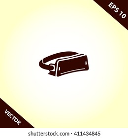 virtual reality glasses icon. 3D oculus icon