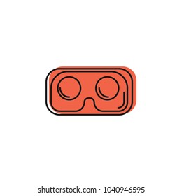 Virtual reality glasses icon. Doodle illustration of Virtual reality glasses for smartphone vector icon for web and advertising