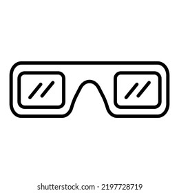 Virtual Reality Glasses Icon - Editable Stroke