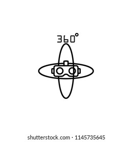 virtual reality glasses icon. Element of virtual reality for mobile concept and web apps illustration. Thin line icon for website design and development, app development