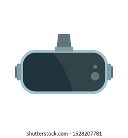 Virtual reality glasses icon. Flat illustration of virtual reality glasses vector icon for web design