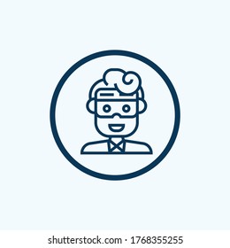 virtual reality glasses icon isolated on white background from artificial intelligence collection. virtual reality glasses icon trendy and modern virtual reality glasses symbol for logo, web, app,