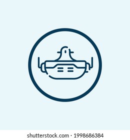Virtual reality glasses icon isolated on white background from entertainment collection. Virtual reality glasses icon trendy and modern Virtual reality glasses symbol for logo, web, app