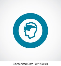 virtual reality glasses icon, on white background