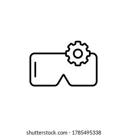 Virtual reality glasses icon. VR technology. Vector illustration