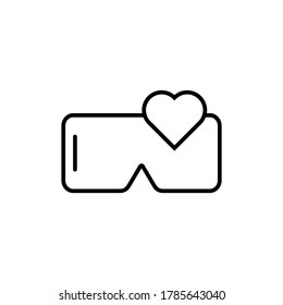 Virtual reality glasses icon. VR technology. Vector illustration