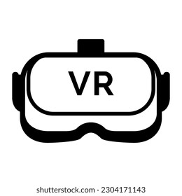 Virtual reality glasses and immersive experience, isolated icon