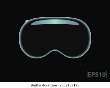 virtual reality glasses innovative technology, isolated on a black background. Vector illustration