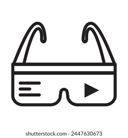 virtual reality glasses isolated icon