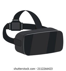 virtual reality glasses isolated on a white background, color vector illustration in cartoon style